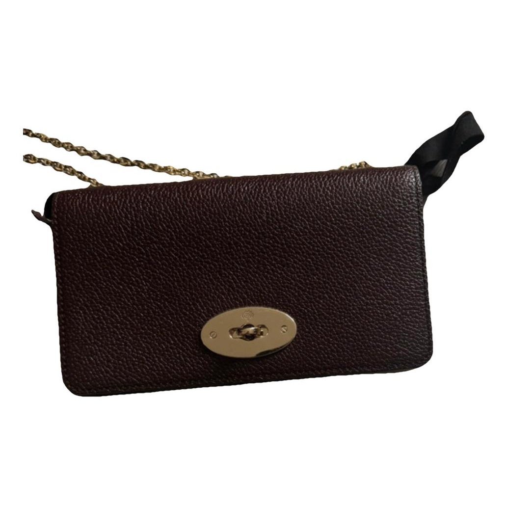 Leather clutch bag