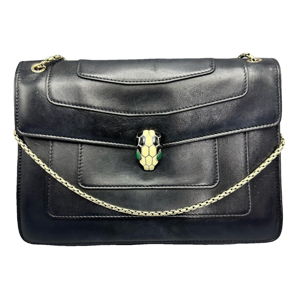 Serpenti leather handbag