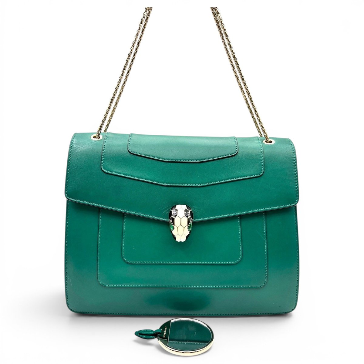 Serpenti leather handbag