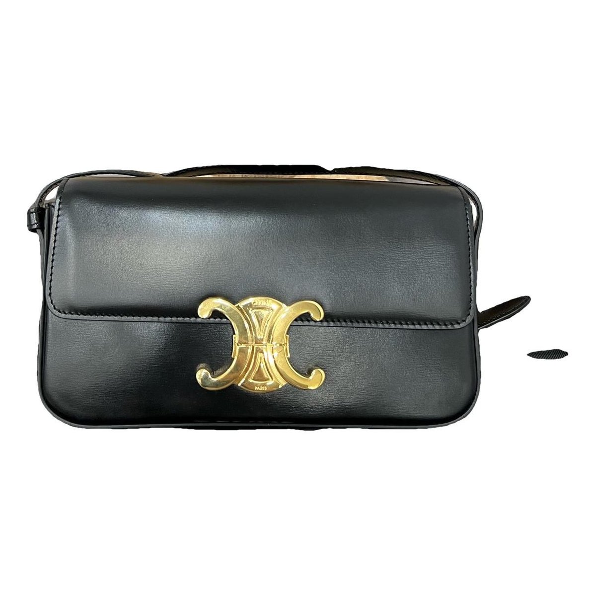 Triomphe chain leather handbag
