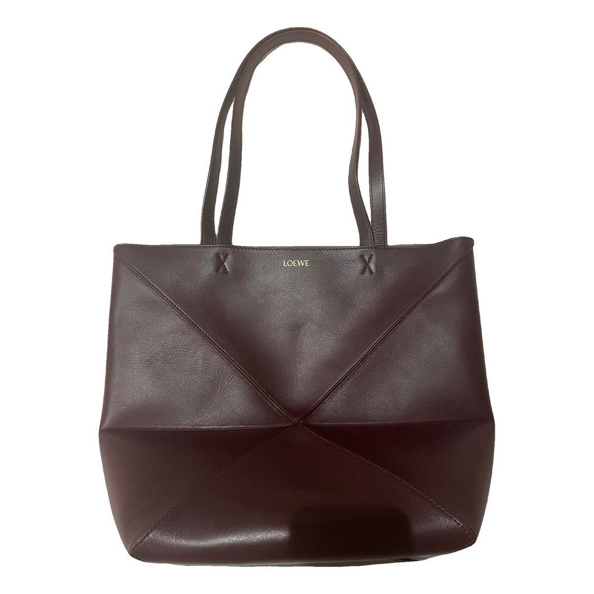Puzzle Fold leather tote