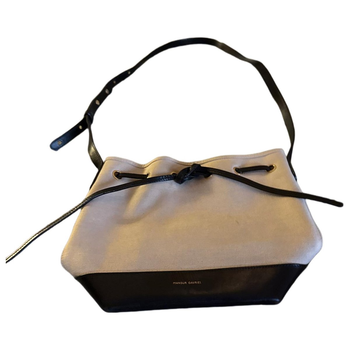 Bucket leather handbag