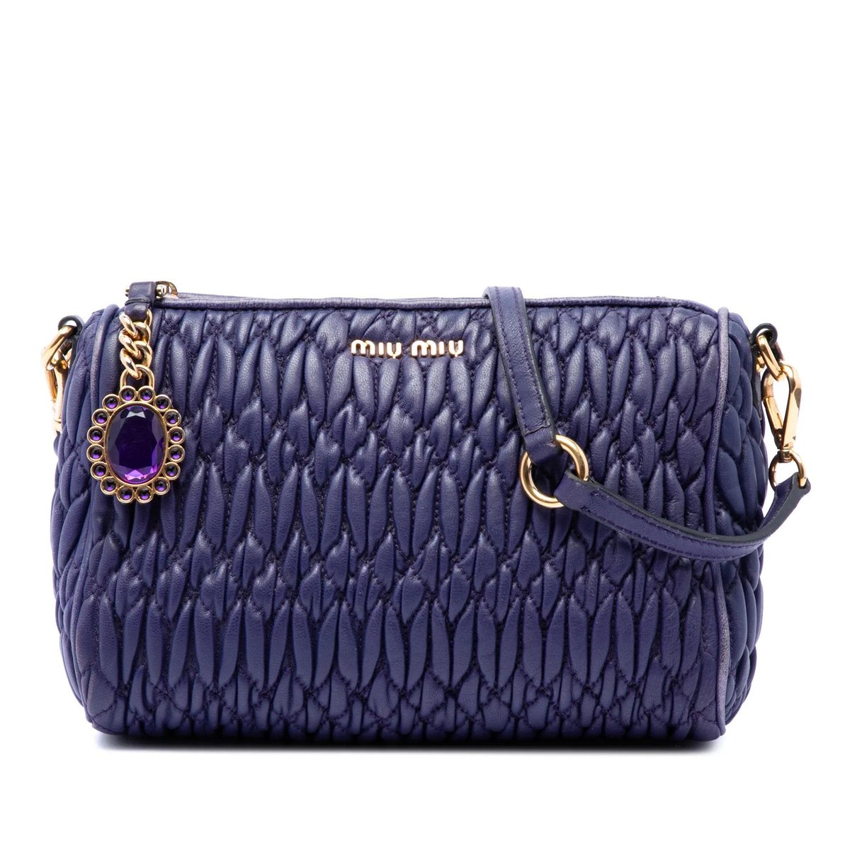 Matelassé leather handbag
