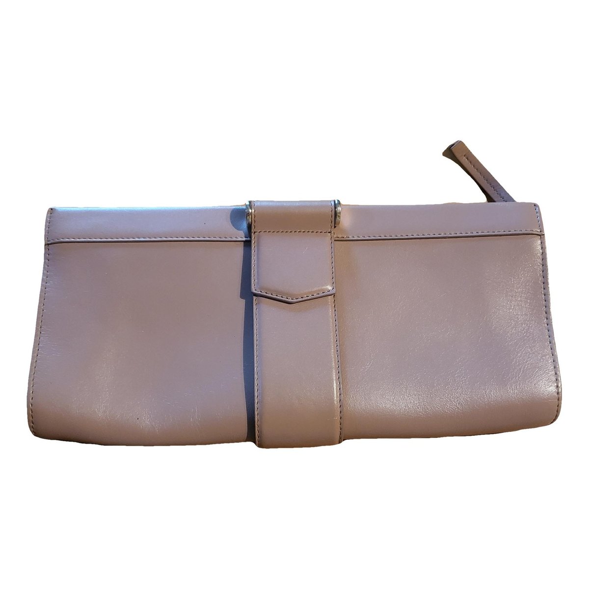 Leather clutch bag