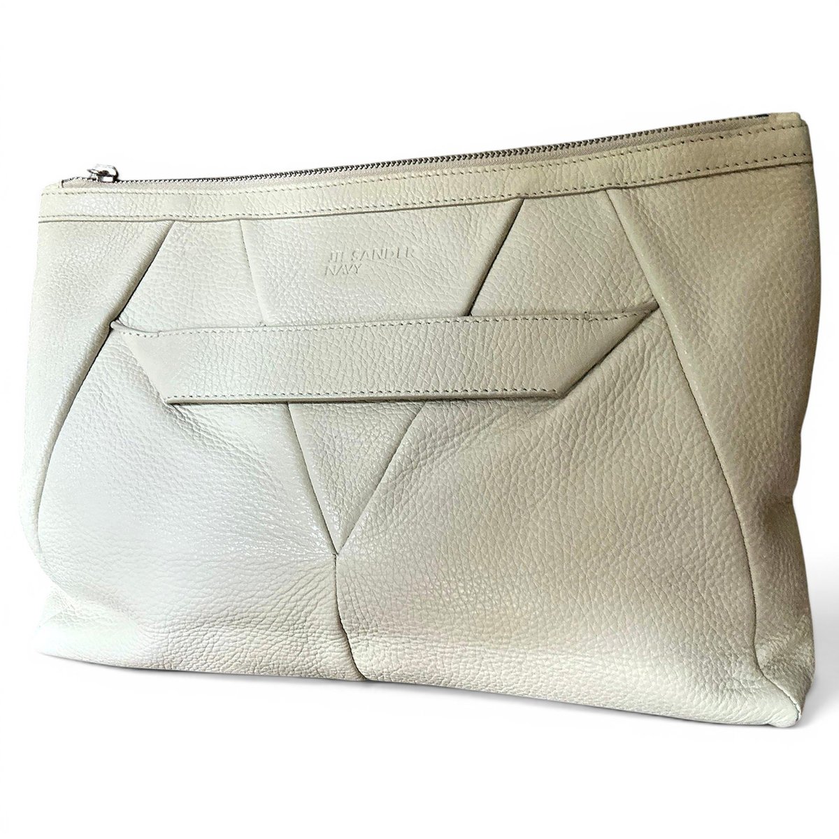 Leather clutch bag