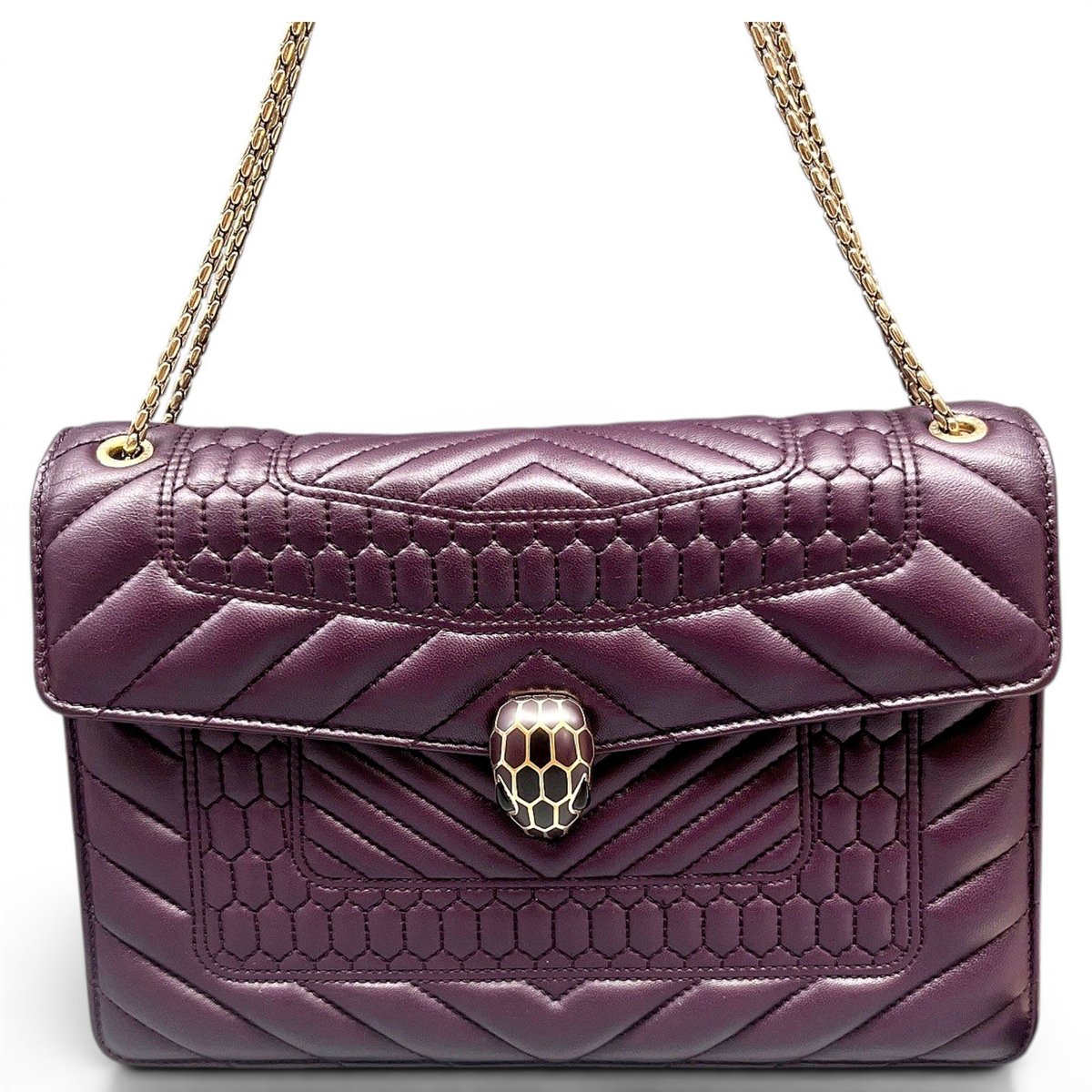 Serpenti leather handbag