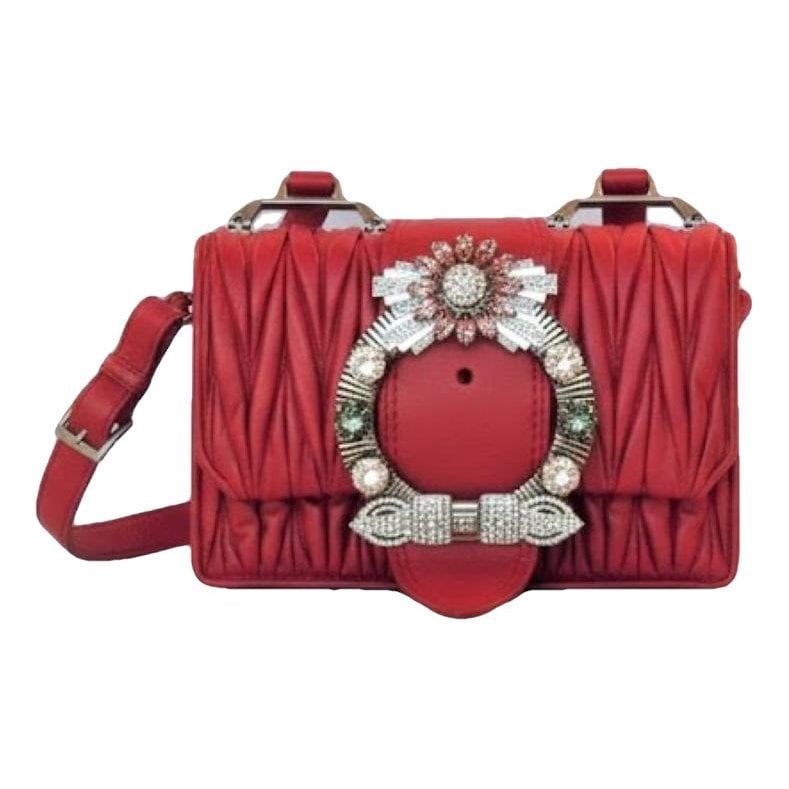 Miu Lady leather handbag