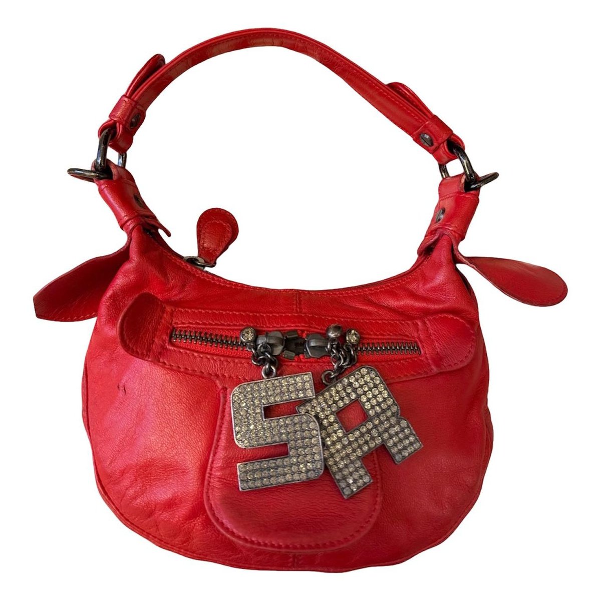 Leather clutch bag