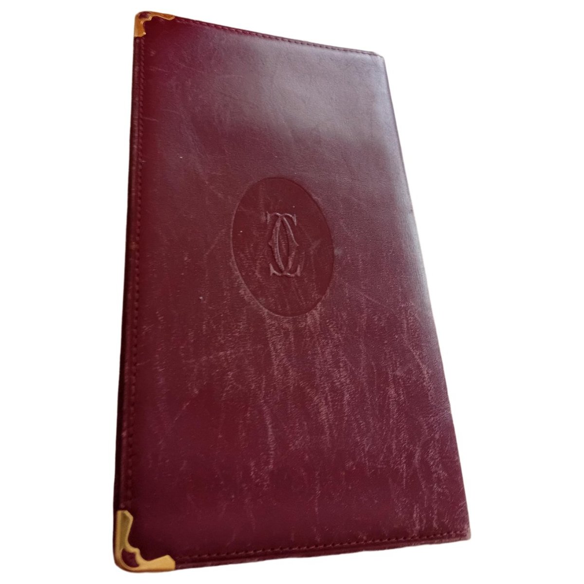 Leather clutch bag