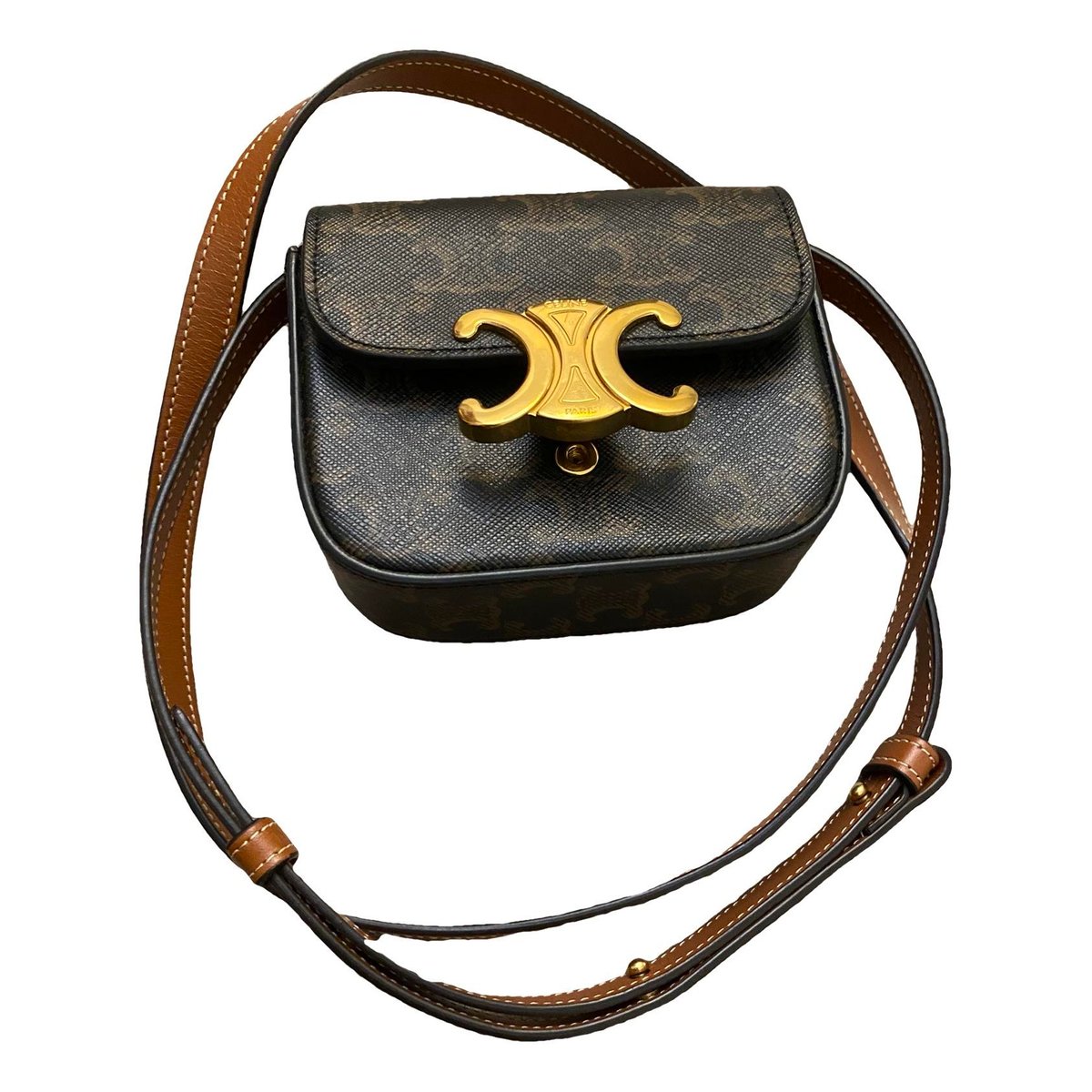Trotteur leather clutch bag