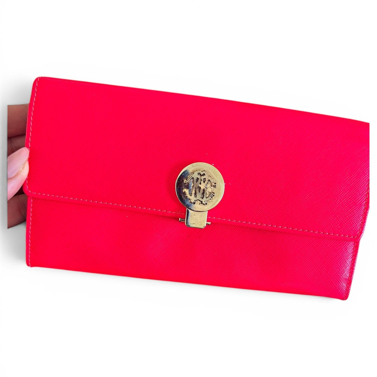 Leather clutch bag