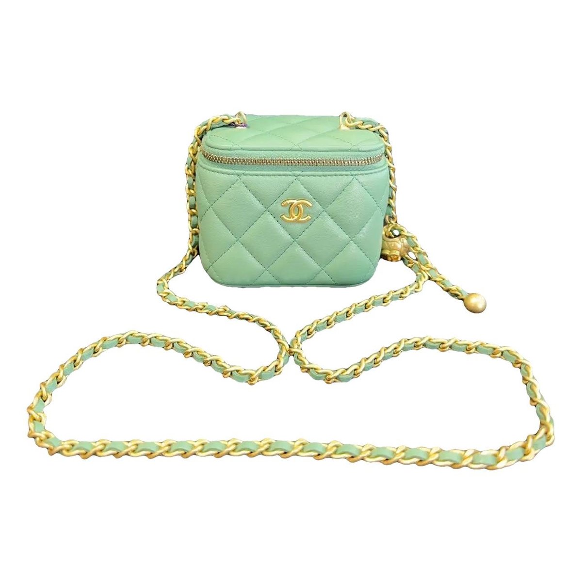 Trendy CC Vanity leather crossbody bag