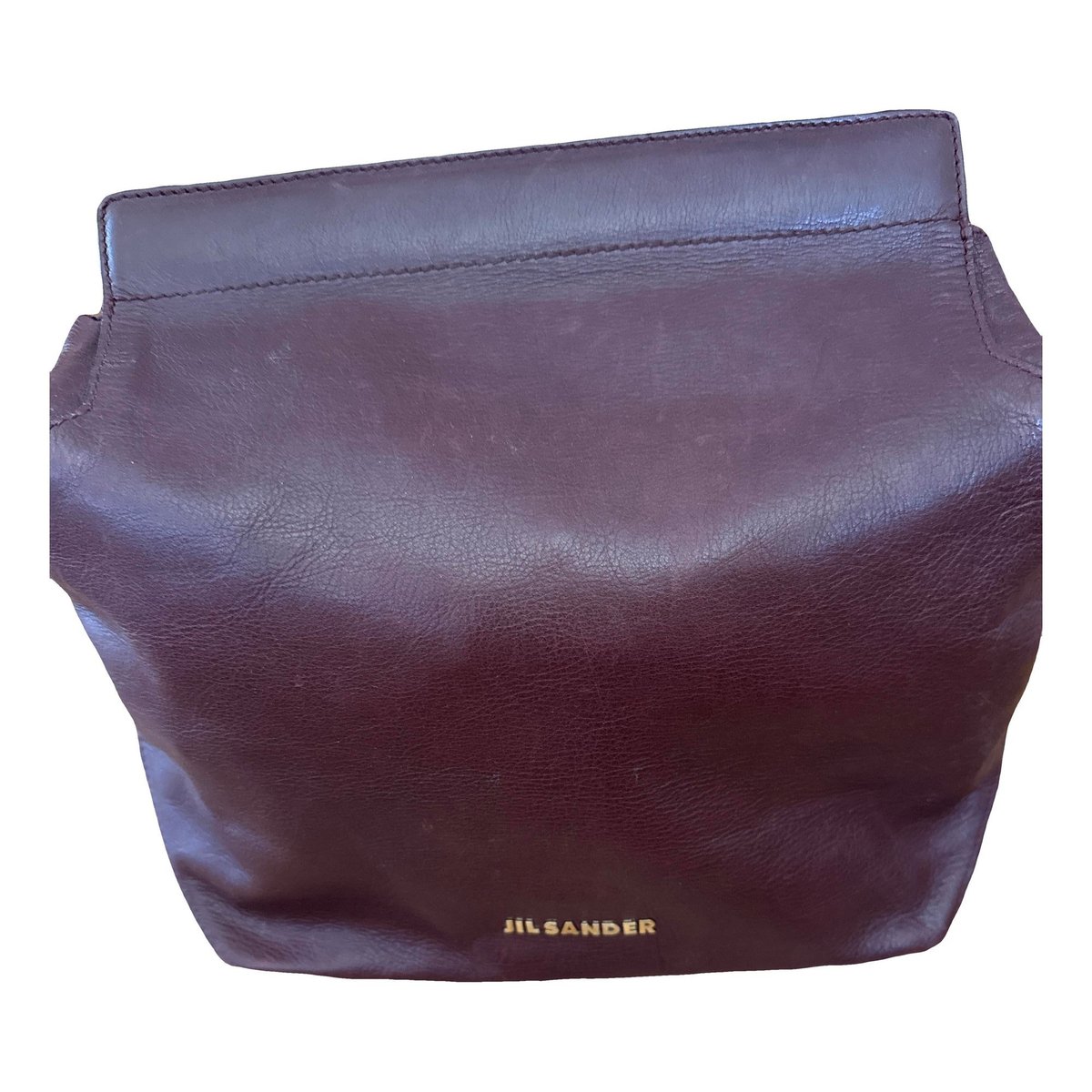 Leather clutch bag