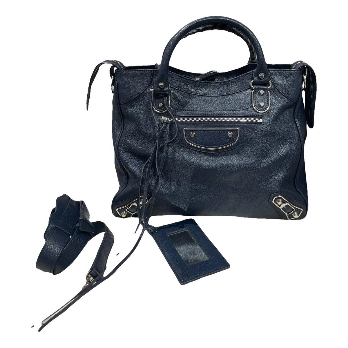 Classic Metalic leather handbag