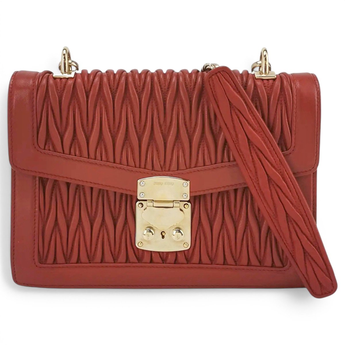 Miu Confidential leather crossbody bag