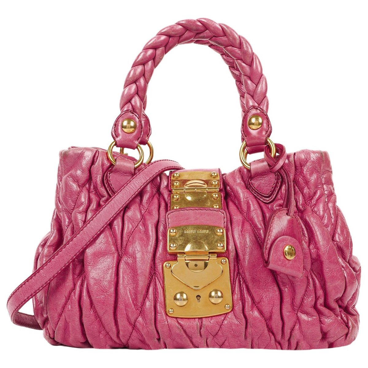 Matelassé leather handbag