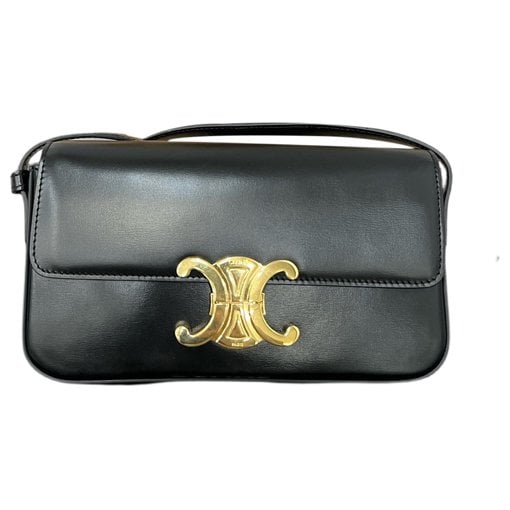 Triomphe chain leather handbag