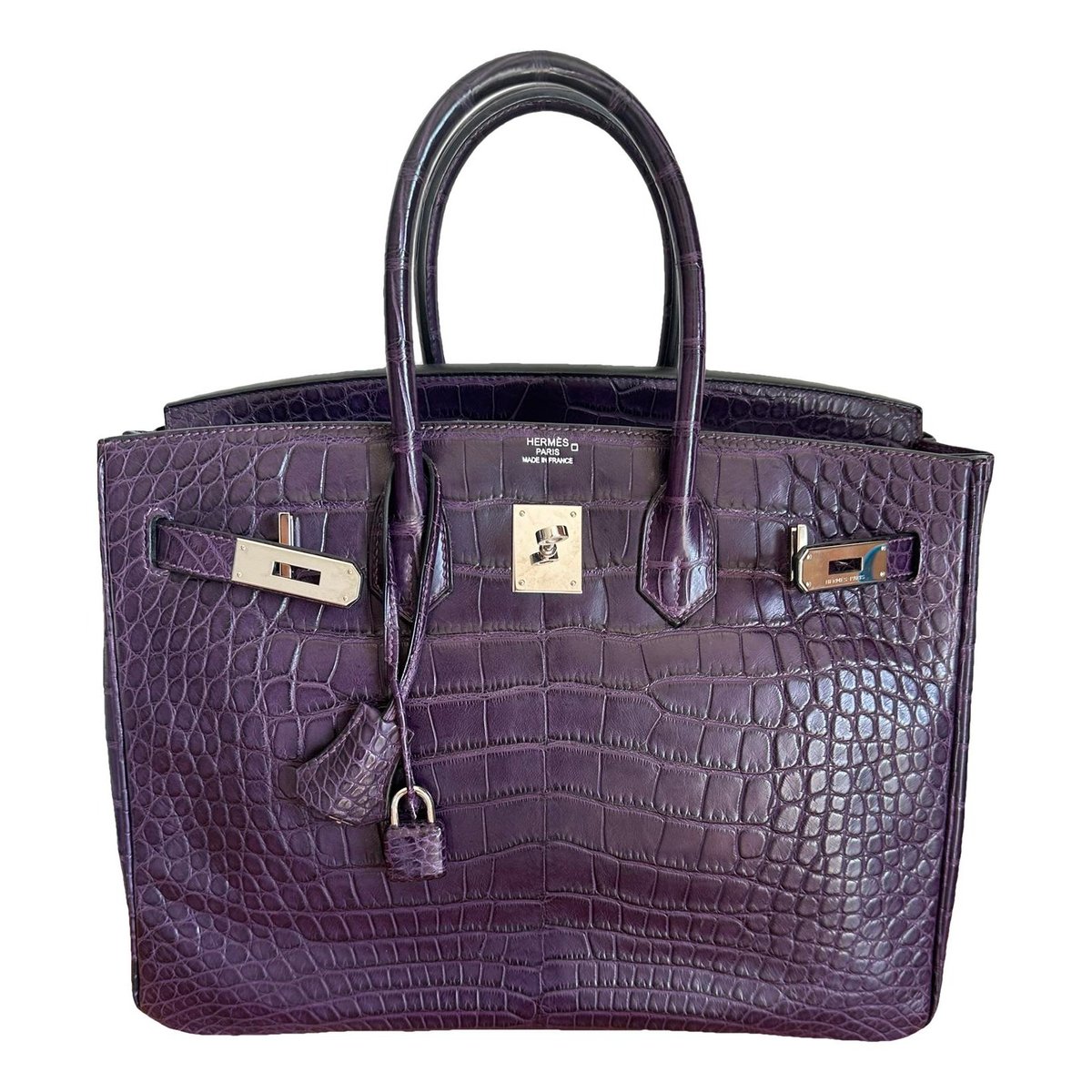 Birkin 35 alligator handbag