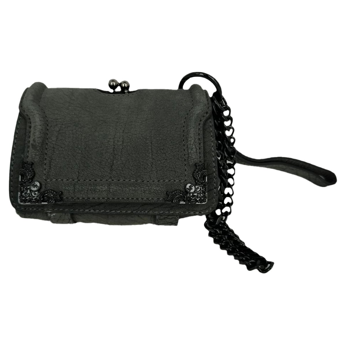 Leather clutch bag