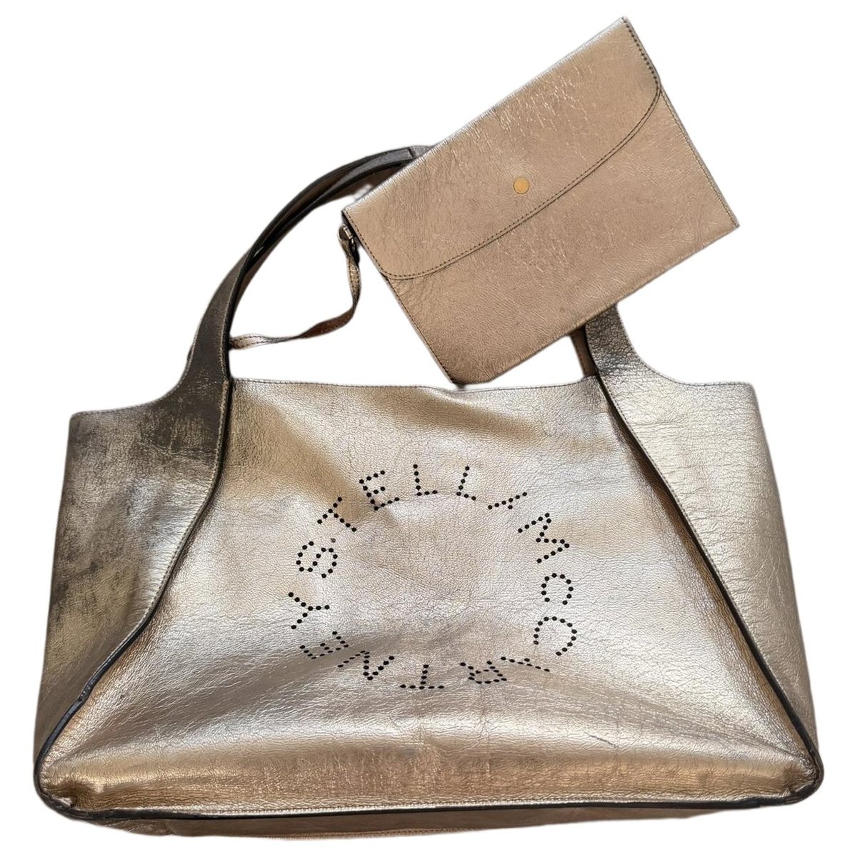 Logo vegan leather handbag