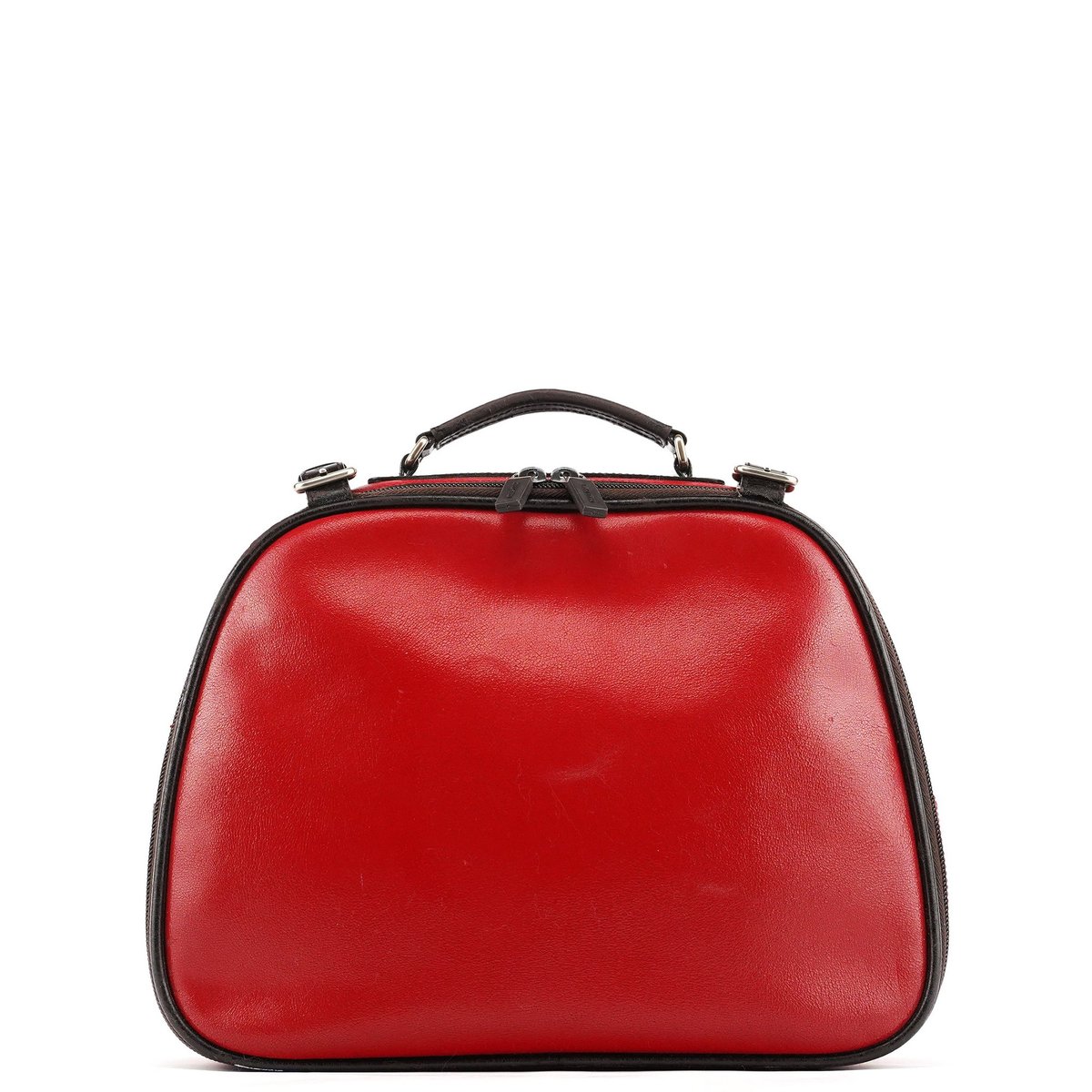 Pocket leather handbag
