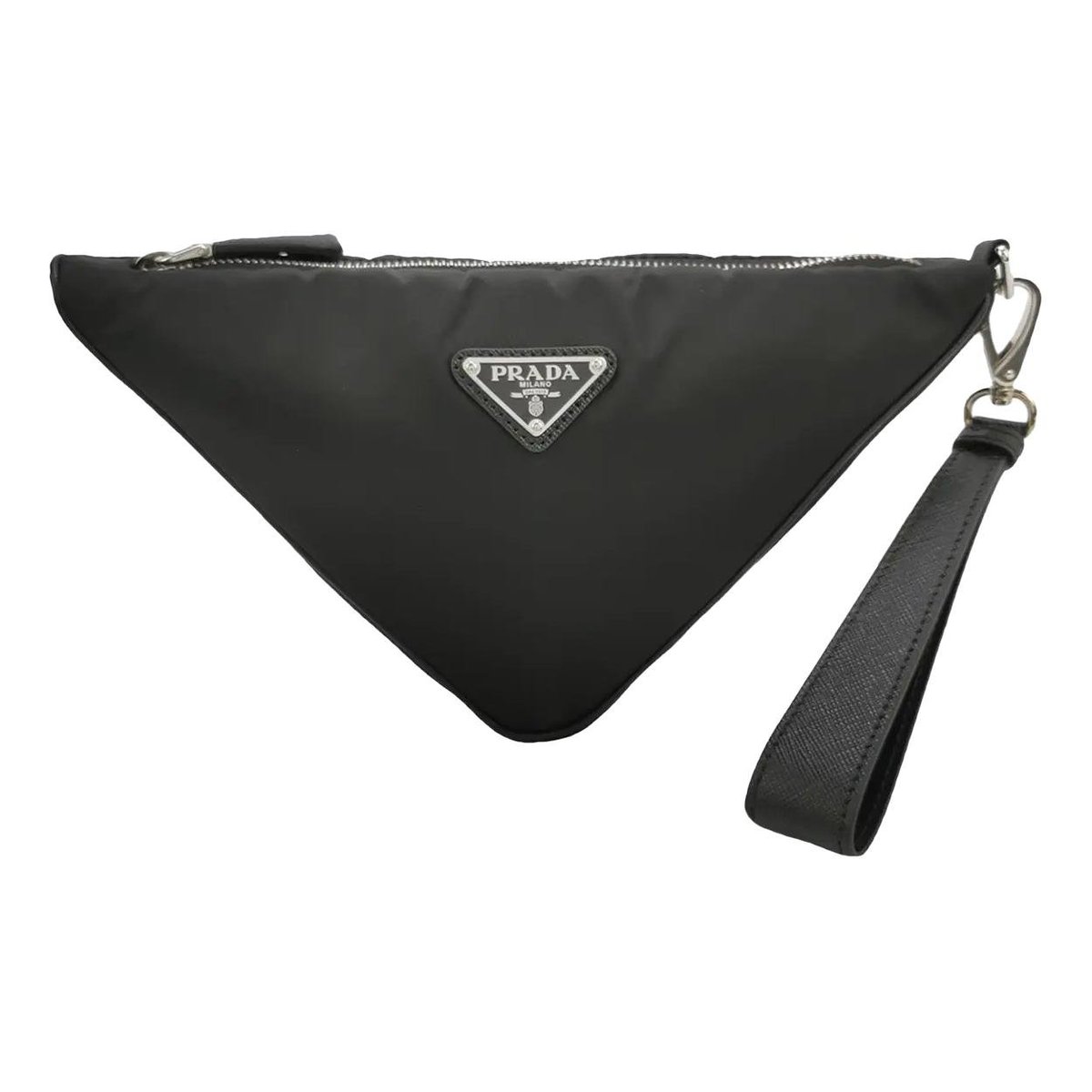 Triangle cloth clutch bag