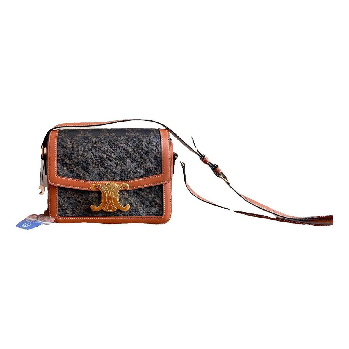 Triomphe vinyl crossbody bag