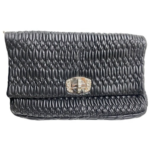 Miu Crystal leather handbag