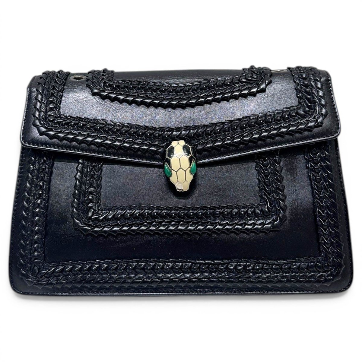 Serpenti leather handbag