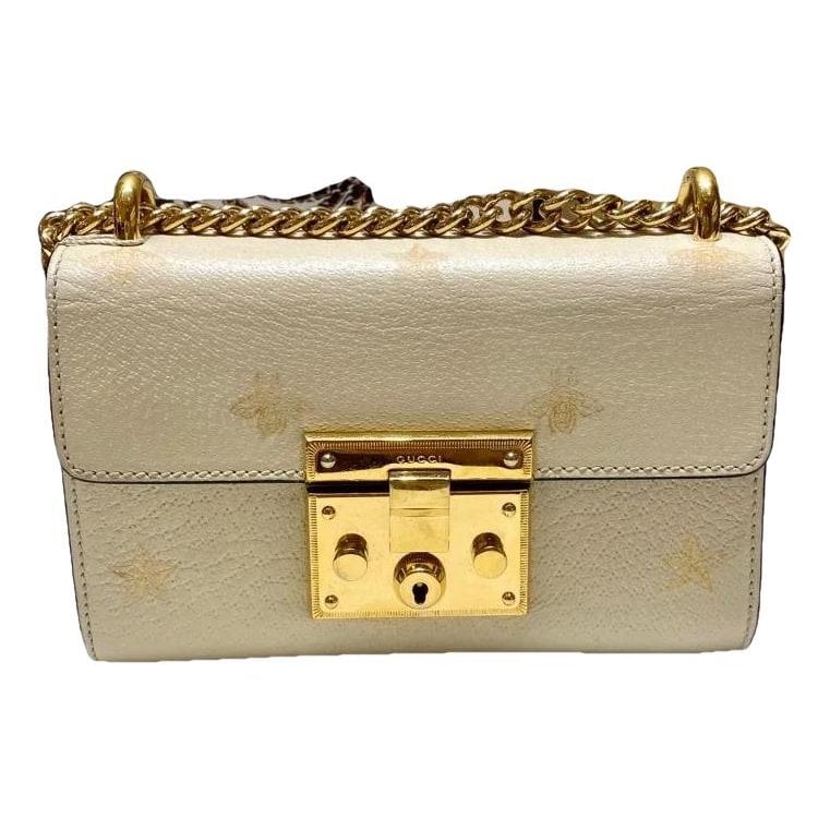 Padlock leather handbag