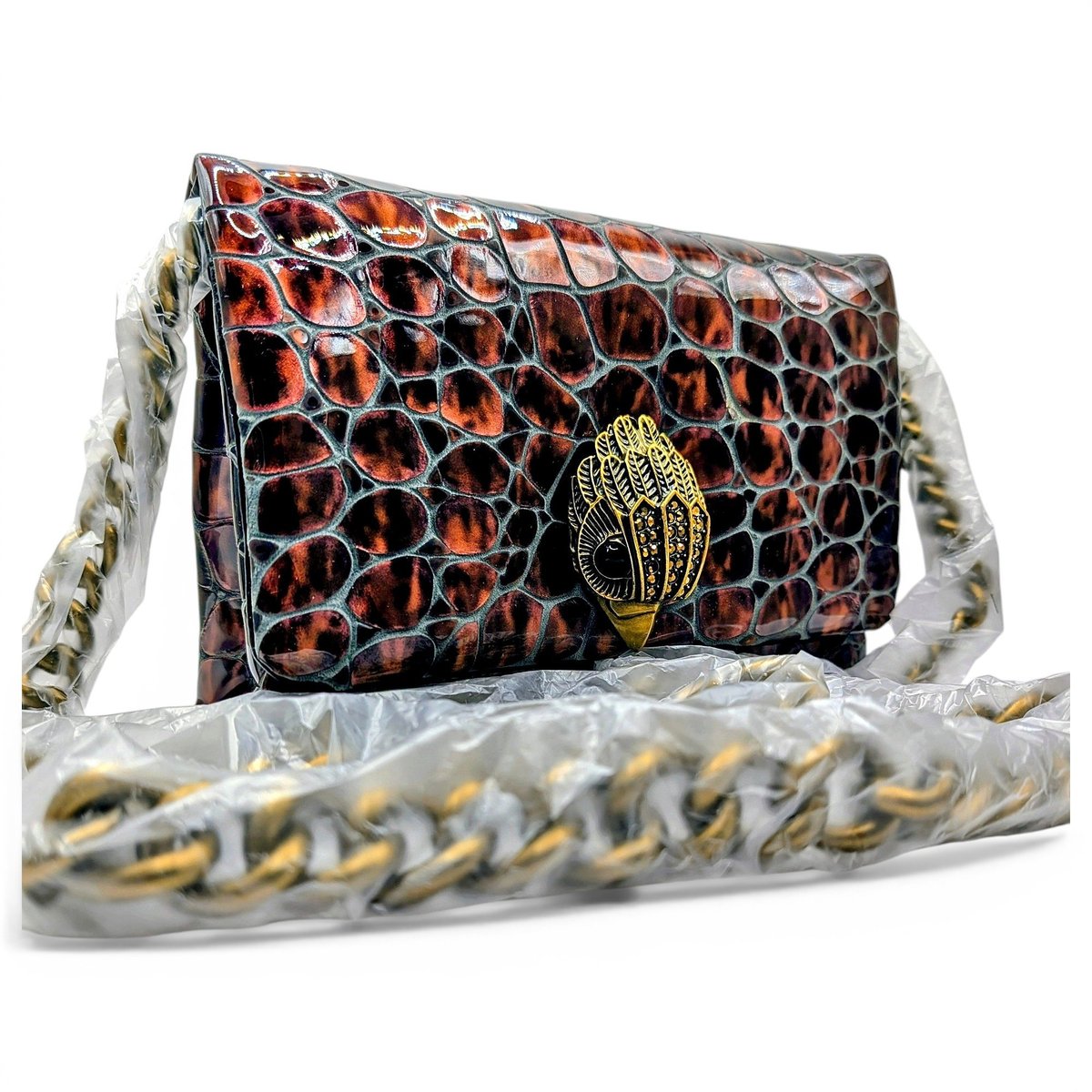 Patent leather handbag