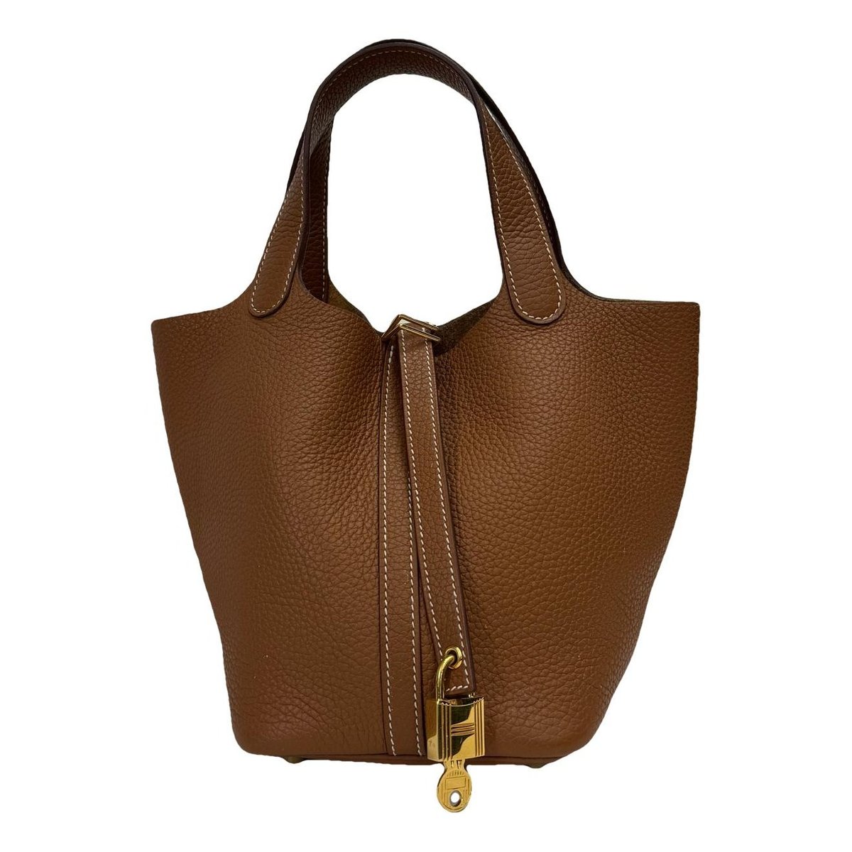 Picotin leather tote