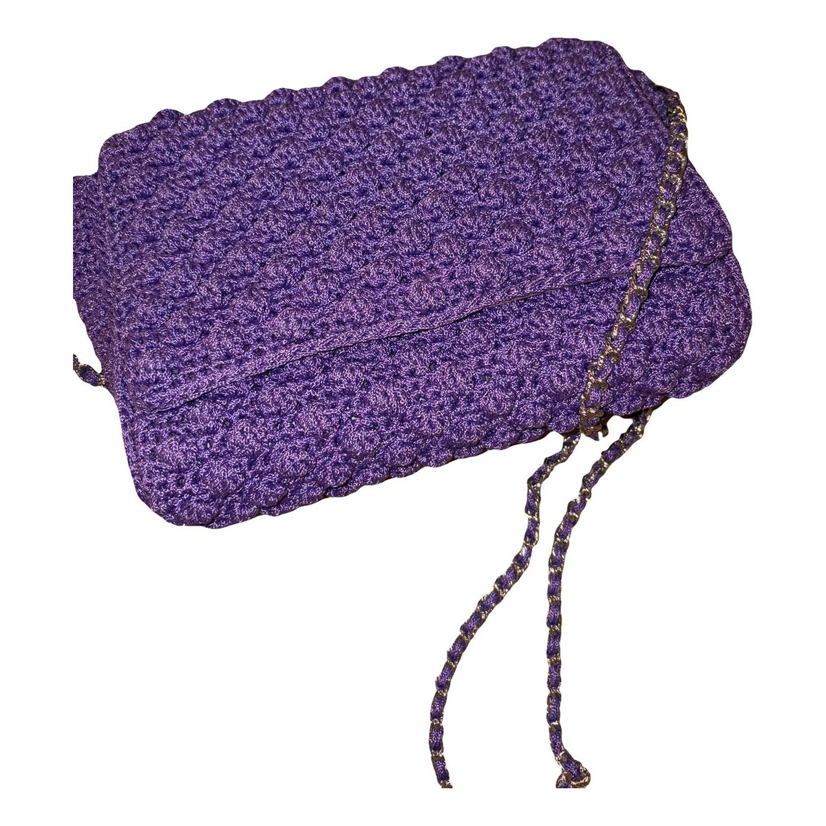 Crochet wool crossbody bag