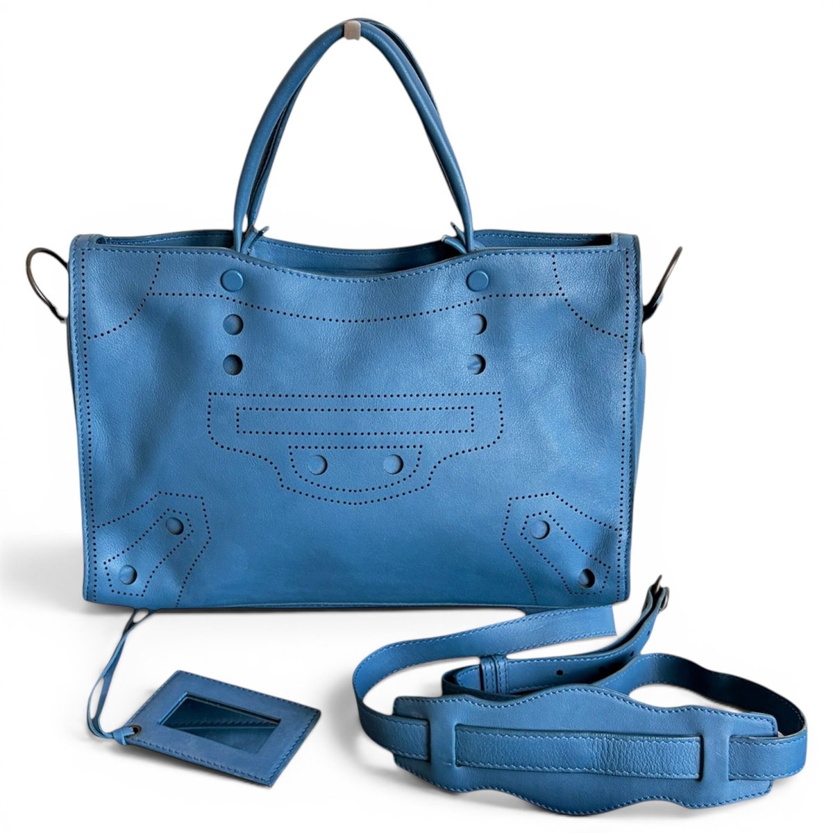 City leather handbag