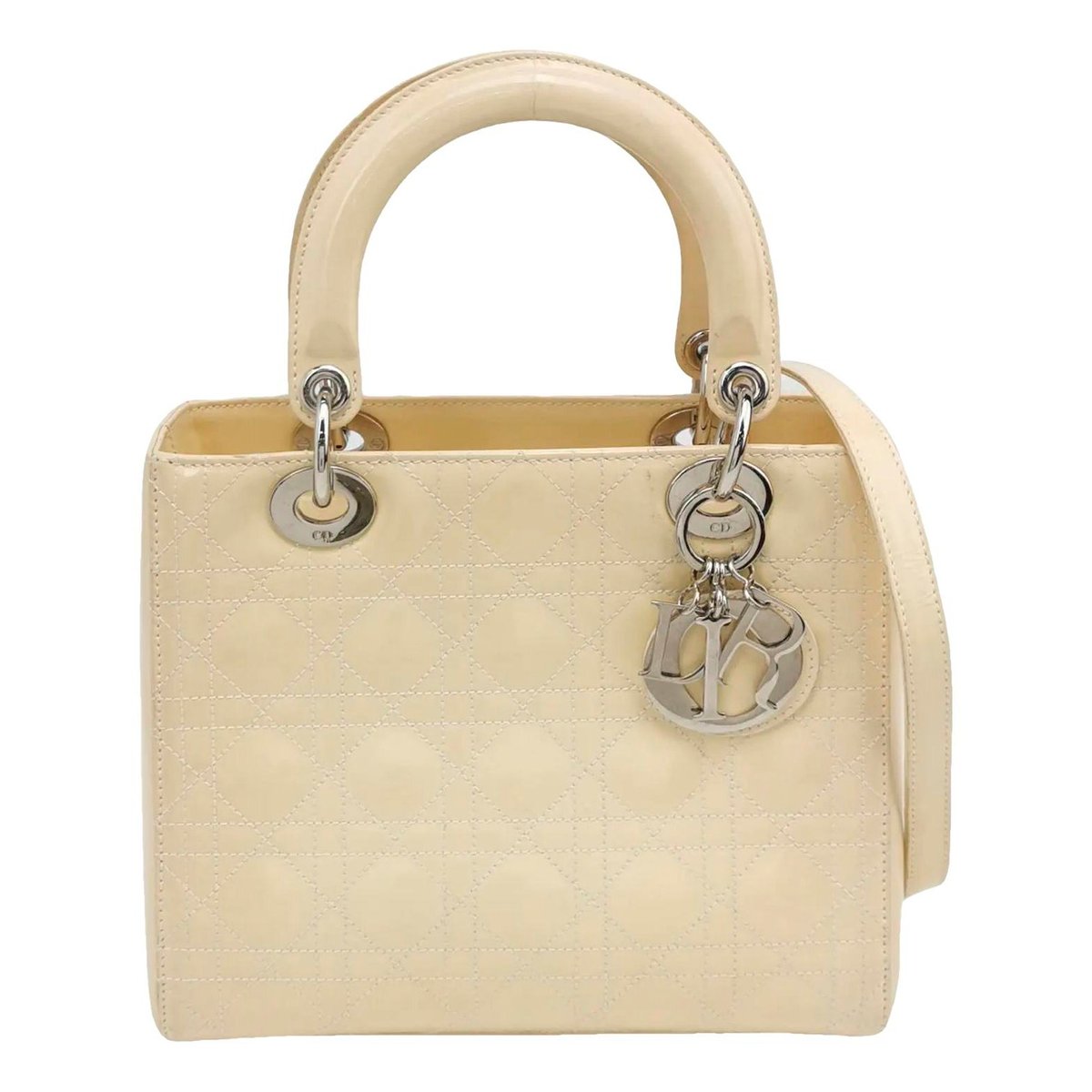 Lady Dior patent leather handbag