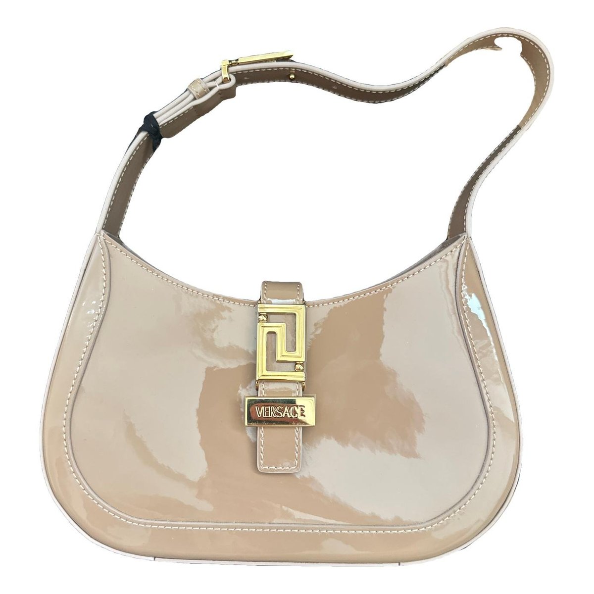 Greca Goddess patent leather handbag