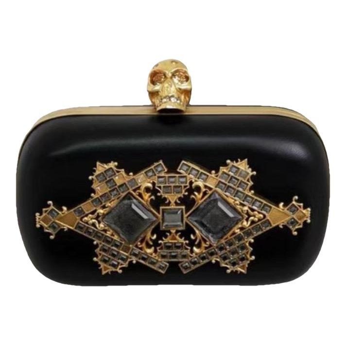 Skull clutch bag