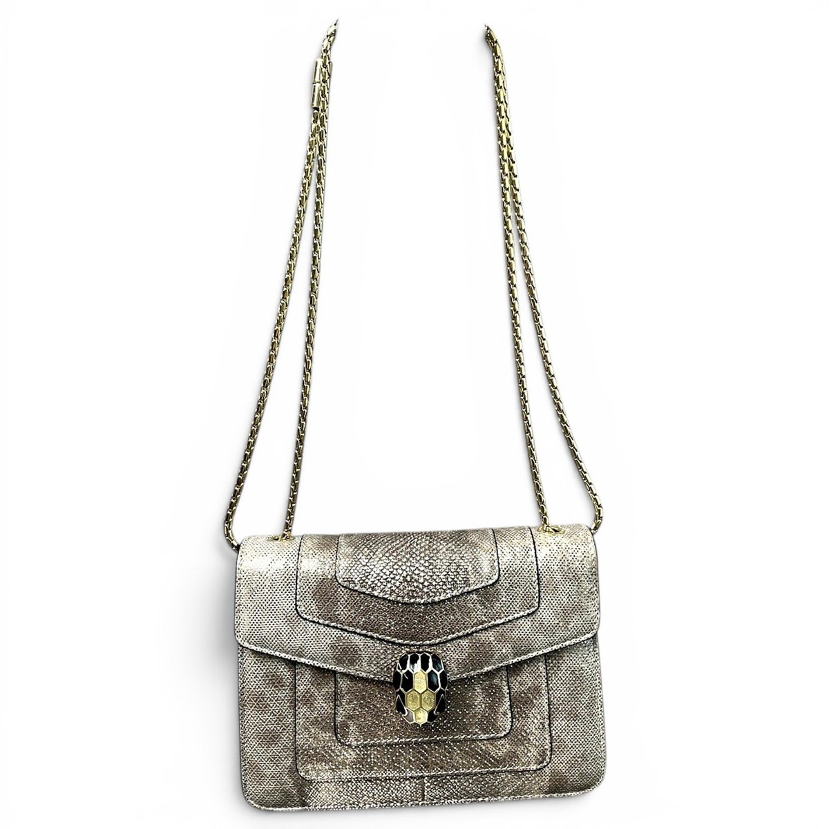 Serpenti leather handbag