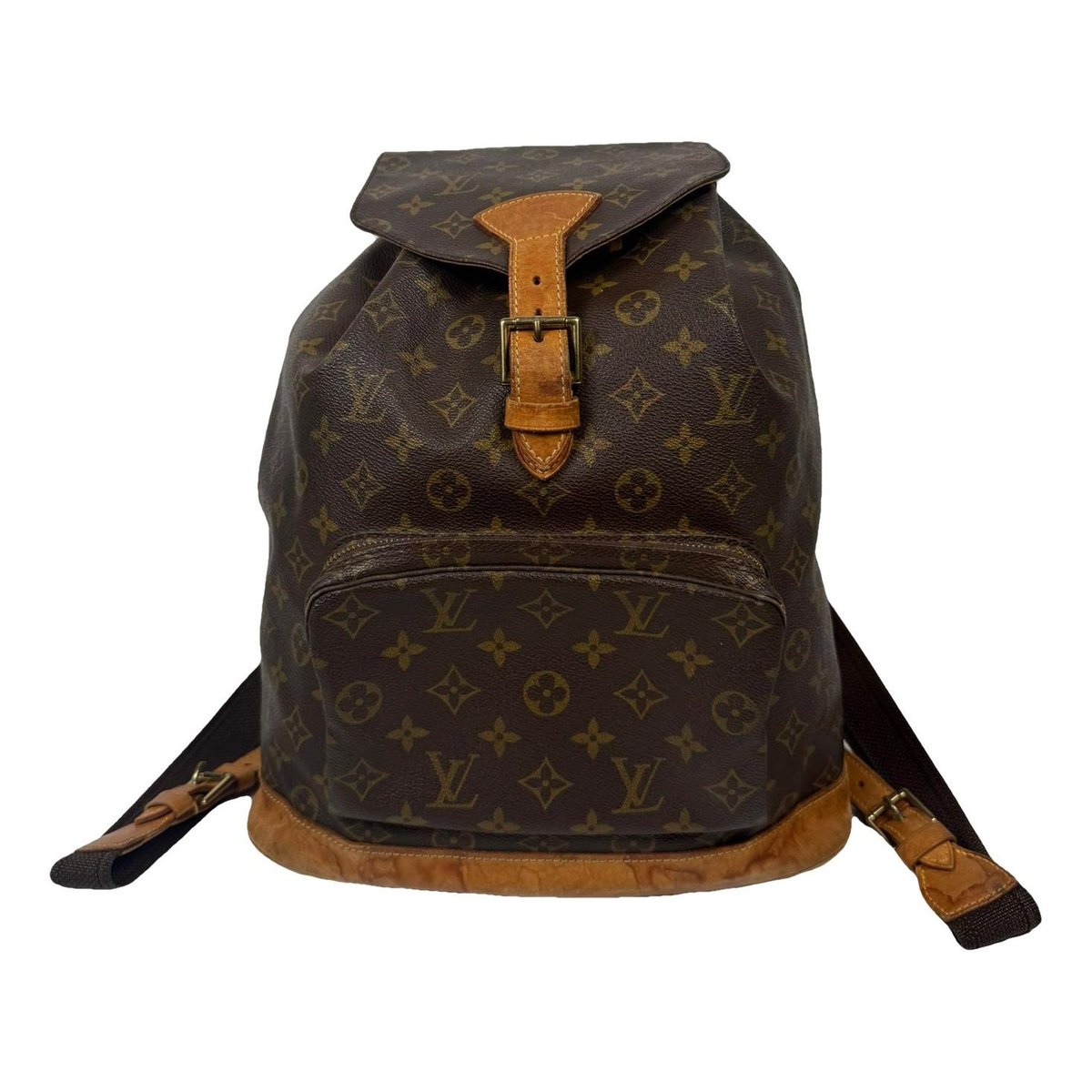 Montsouris Vintage leather backpack