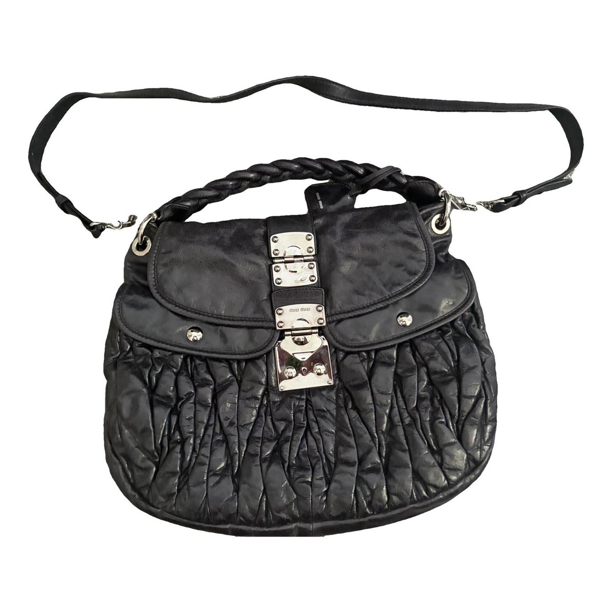 Coffer leather handbag