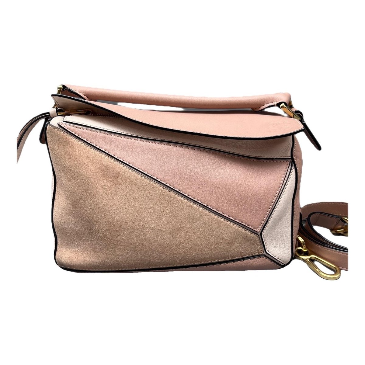 Puzzle leather handbag