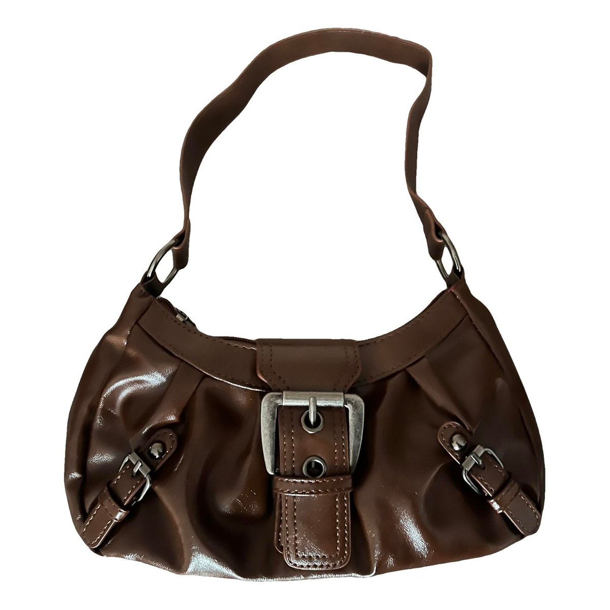Crochet leather handbag