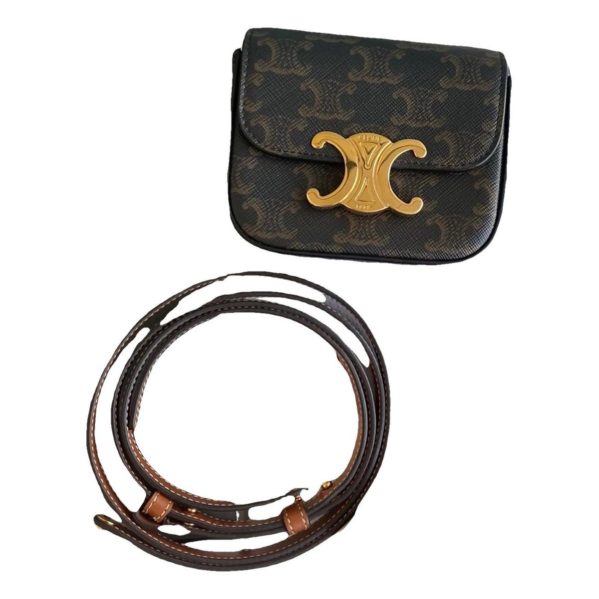 Triomphe leather crossbody bag