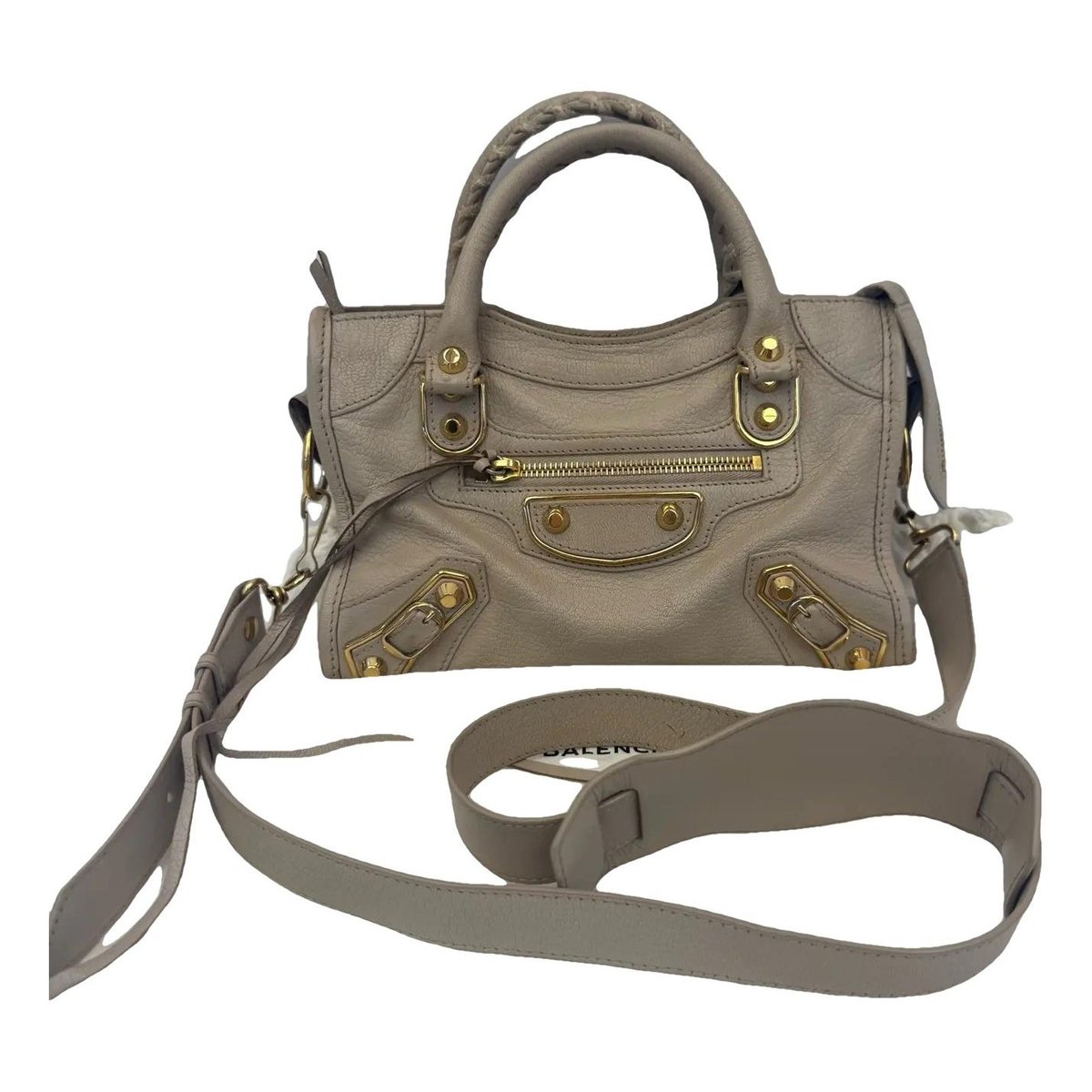 City leather handbag