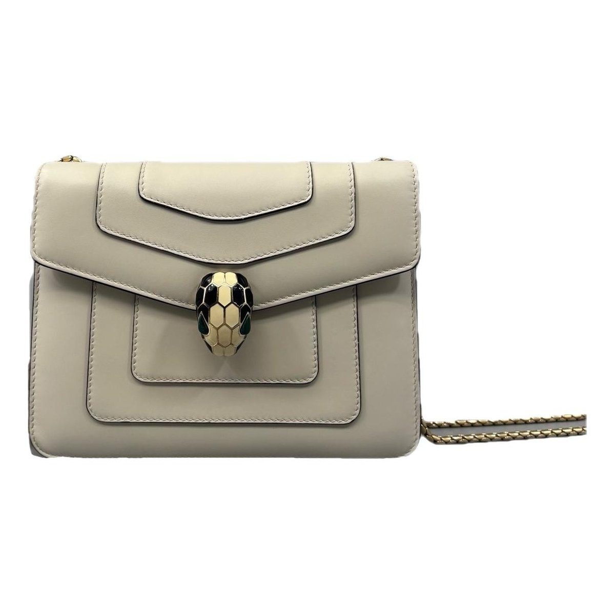 Serpenti leather handbag