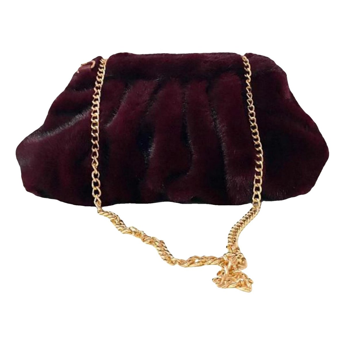 Faux fur clutch bag