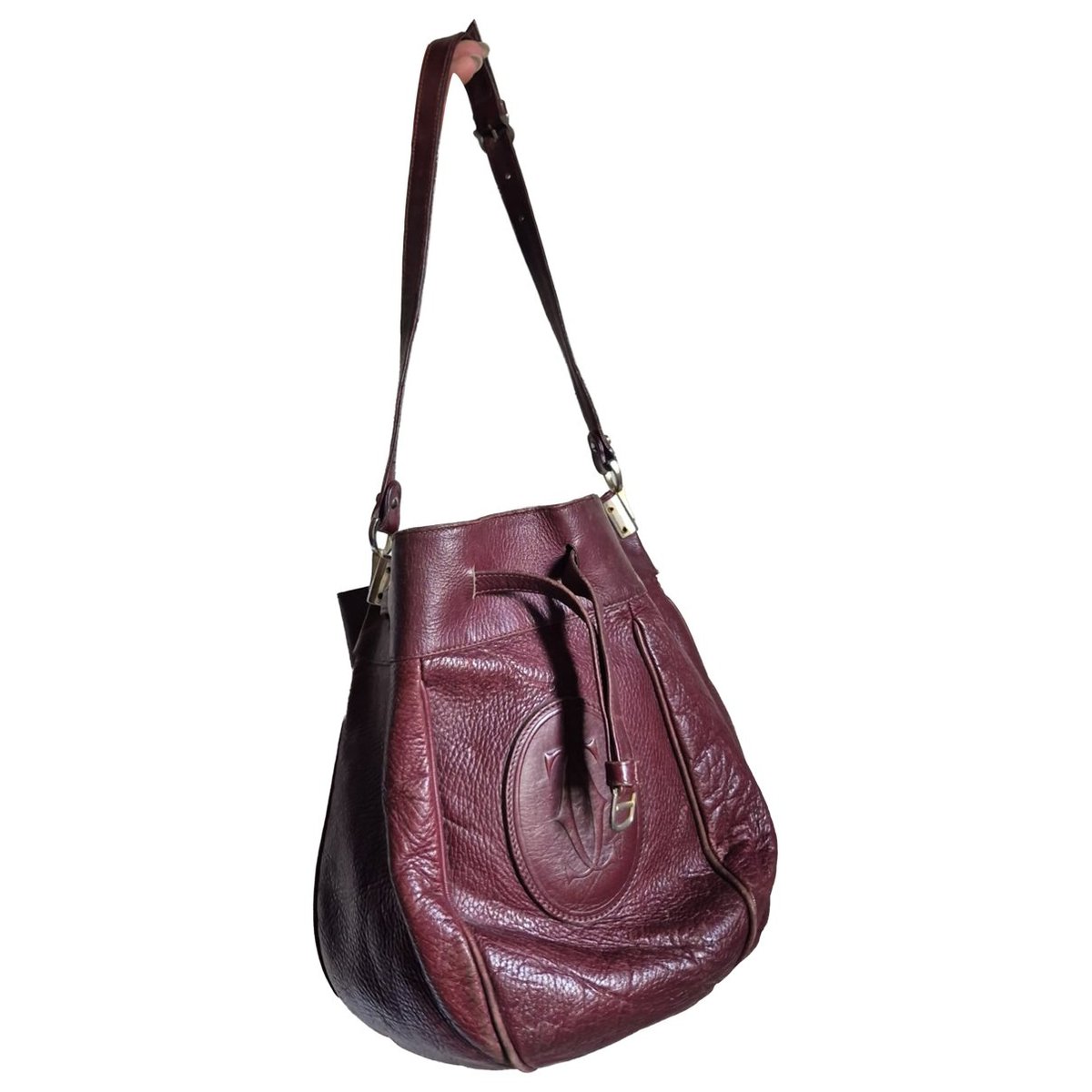 Leather clutch bag