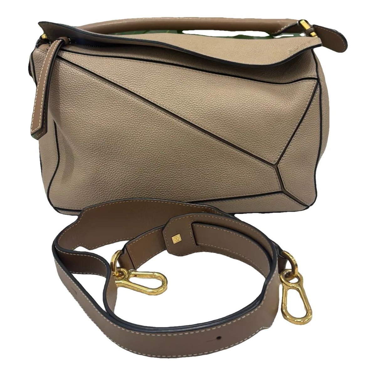 Puzzle leather crossbody bag