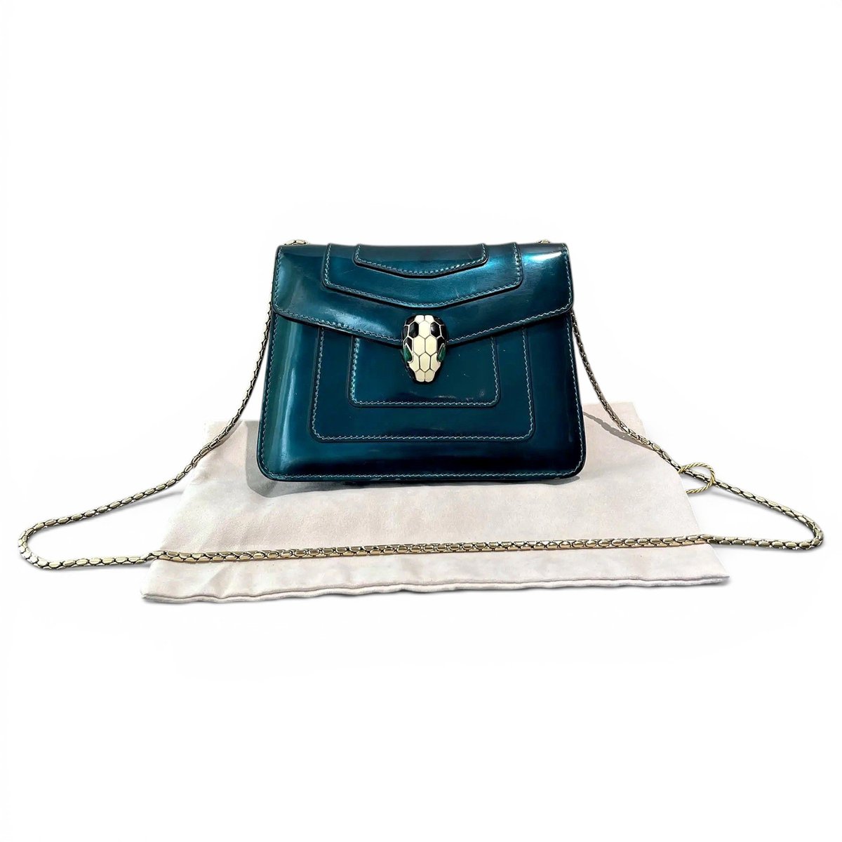 Serpenti patent leather crossbody bag