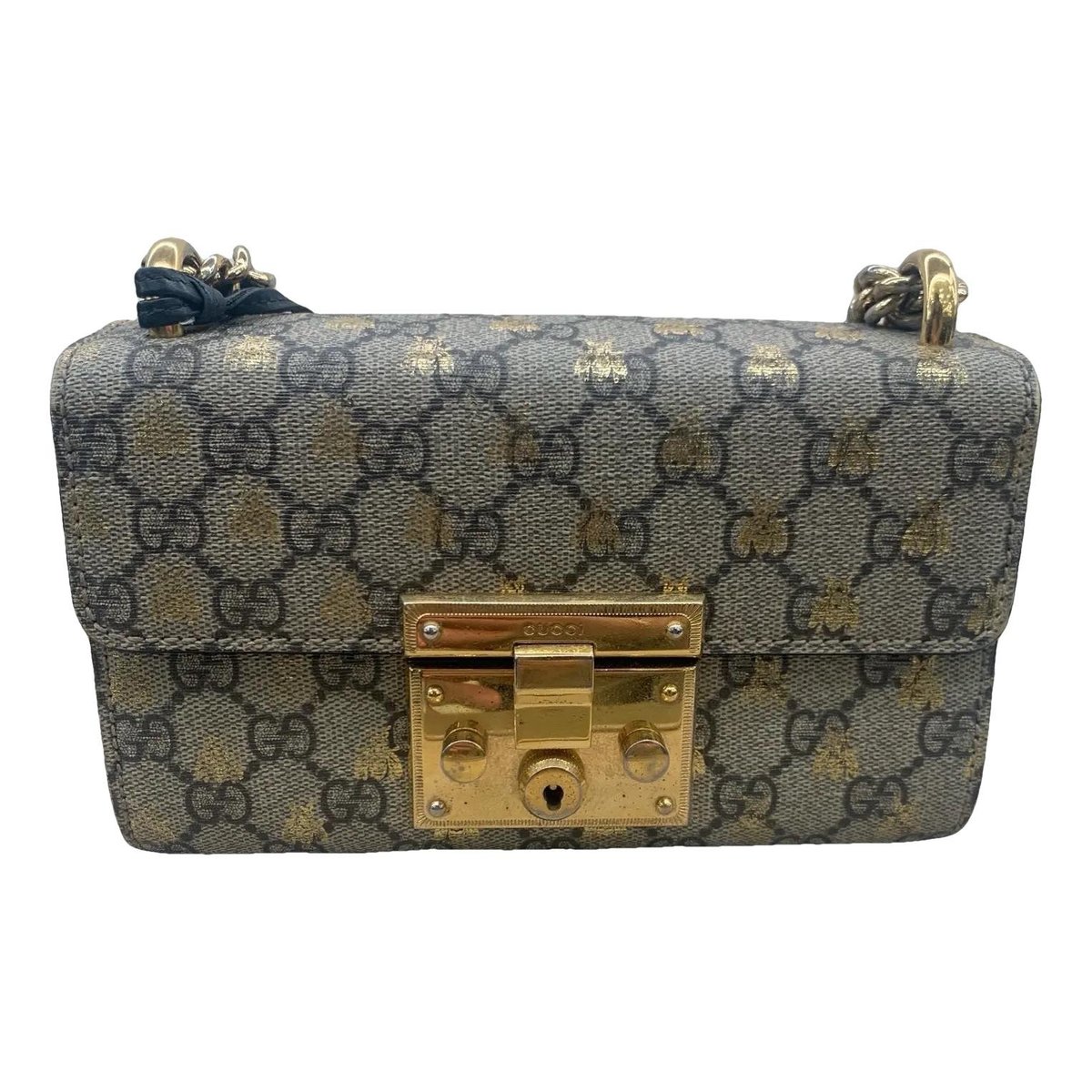 Padlock vinyl handbag